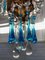 Chandelier with White Roses and Blue Drops, Murano, 1950s 6