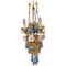 Chandelier with White Roses and Blue Drops, Murano, 1950s 1