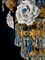 Kronleuchter mit Weißen Rosen & Blauen Tropfen, Murano, 1950er 15