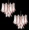 Lámpara de araña italiana de pétalos de Murano rosa y blanco, Murano, Imagen 5