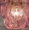 Lámparas de araña italianas de concha rosa, Murano. Juego de 2, Imagen 18
