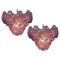 Italian Pink Shell Chandeliers, Murano, Set of 2 1
