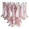 Lámpara de araña italiana de pétalos de Murano rosa y blanco, Imagen 1