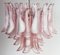 Lámpara de araña italiana de pétalos de Murano rosa y blanco, Imagen 8