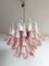 Italian Petals Chandelier in Pink and White Murano, Image 11