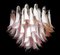 Italian Flamingo Petal Chandeliers, Murano, Set of 3 4