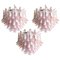 Lámparas de araña italianas de pétalos de flamenco, Murano. Juego de 3, Imagen 1