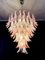 Italian Pink and White Petal Chandeliers, Murano, Set of 2 11