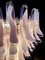 Italian Pink and White Petal Chandeliers, Murano, Set of 2 12