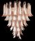 Italian Pink and White Petal Chandeliers, Murano, Set of 2 2