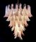 Italian Pink and White Petal Chandeliers, Murano, Set of 2 9