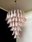 Italian Pink and White Petal Chandeliers, Murano, Set of 2 15