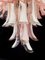 Lámparas de araña italianas de pétalos en rosa y blanco, Murano. Juego de 2, Imagen 3
