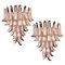 Italian Pink and White Petal Chandeliers, Murano, Set of 2 1