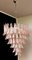 Lámparas de araña italianas de pétalos en rosa y blanco, Murano. Juego de 2, Imagen 16