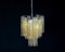 Tube Chandeliers in Gold Murano Glass, 1970s, Set of 3 10