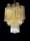 Lámparas de araña tube de cristal de Murano dorado, años 70. Juego de 3, Imagen 7