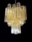 Tube Chandeliers in Gold Murano Glass, 1970s, Set of 3 7