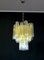 Lámparas de araña tube de cristal de Murano dorado, años 70. Juego de 3, Imagen 9