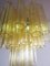 Lámparas de araña tube de cristal de Murano dorado, años 70. Juego de 3, Imagen 15
