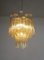 Lámparas de araña tube de cristal de Murano dorado, años 70. Juego de 3, Imagen 5