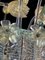 Blumen Kronleuchter aus Glas mit goldenen Einschlüssen, 1950er 6