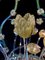 Blumen Kronleuchter aus Glas mit goldenen Einschlüssen, 1950er 13
