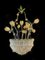 Lámpara de araña con flores de vidrio con inclusiones doradas, años 50, Imagen 2