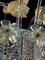 Blumen Kronleuchter aus Glas mit goldenen Einschlüssen, 1950er 3