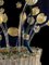 Blumen Kronleuchter aus Glas mit goldenen Einschlüssen, 1950er 9