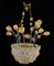Blumen Kronleuchter aus Glas mit goldenen Einschlüssen, 1950er 7