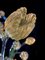 Blumen Kronleuchter aus Glas mit goldenen Einschlüssen, 1950er 16