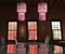 Lampadari in vetro rosa di Triedri, Murano, set di 2, Immagine 2