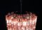 Pink Prism Glass Chandeliers from Triedri, Murano, Set of 2, Image 5