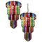 Italian Multicolored Quadriedri Chandeliers, Set of 2 1