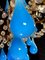 Murano Blue Drops Glass Chandelier, 1950s 10