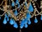 Murano Blue Drops Glass Chandelier, 1950s 14