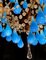 Murano Blue Drops Glass Chandelier, 1950s 11