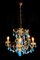 Murano Blue Drops Glass Chandelier, 1950s 15