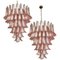 Lámparas de araña italianas de pétalos de Murano. Juego de 2, Imagen 3