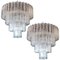 Tronchi Chandeliers in the style of Toni Zuccheri for Venini, 1990, Set of 2 1