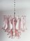 Italian Pink and White Petal Chandeliers, Murano, Set of 2 10