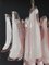 Italian Pink and White Petal Chandeliers, Murano, Set of 2 6