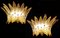 Italian Amber Palmette Sconces, Set of 4 6