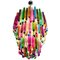 Multi-Color Triedri Chandelier, 1980s 1