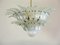 Italian Palmette Chandeliers in Opal Iridiscent Glass and Murano, 1970s, Set of 2 9