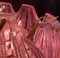 Lámpara de araña italiana de concha rosa, Murano, Imagen 11