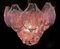 Lámpara de araña italiana de concha rosa, Murano, Imagen 14