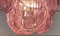 Lámpara de araña italiana de concha rosa, Murano, Imagen 15