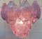 Lámpara de araña italiana de concha rosa, Murano, Imagen 8
